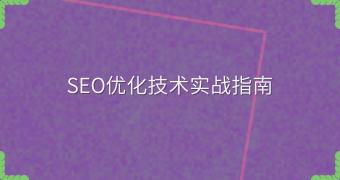 SEO优化技术实战指南