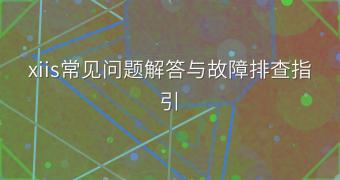 xiis常见问题解答与故障排查指引