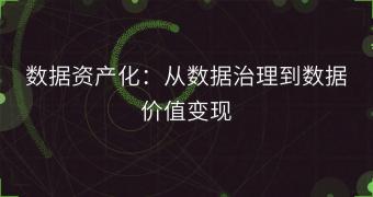 数据资产化：从数据治理到数据价值变现