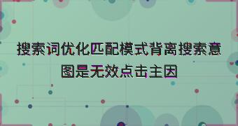 搜索词优化匹配模式背离搜索意图是无效点击主因