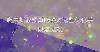 爬虫抓取预算吃紧时哪些优化手段最见效